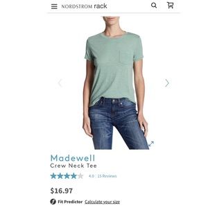 madewell crewneck tshirt with pocket